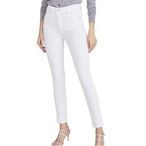 Madewell 30 10" high rise skinny stretch jeans pant white J2 3065